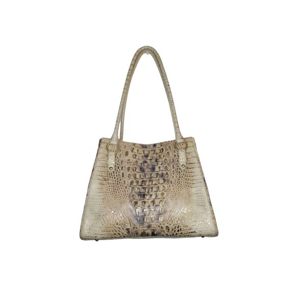 Brahmin Tan Croc-Embossed Shoulder Bag - Picture 2 of 16